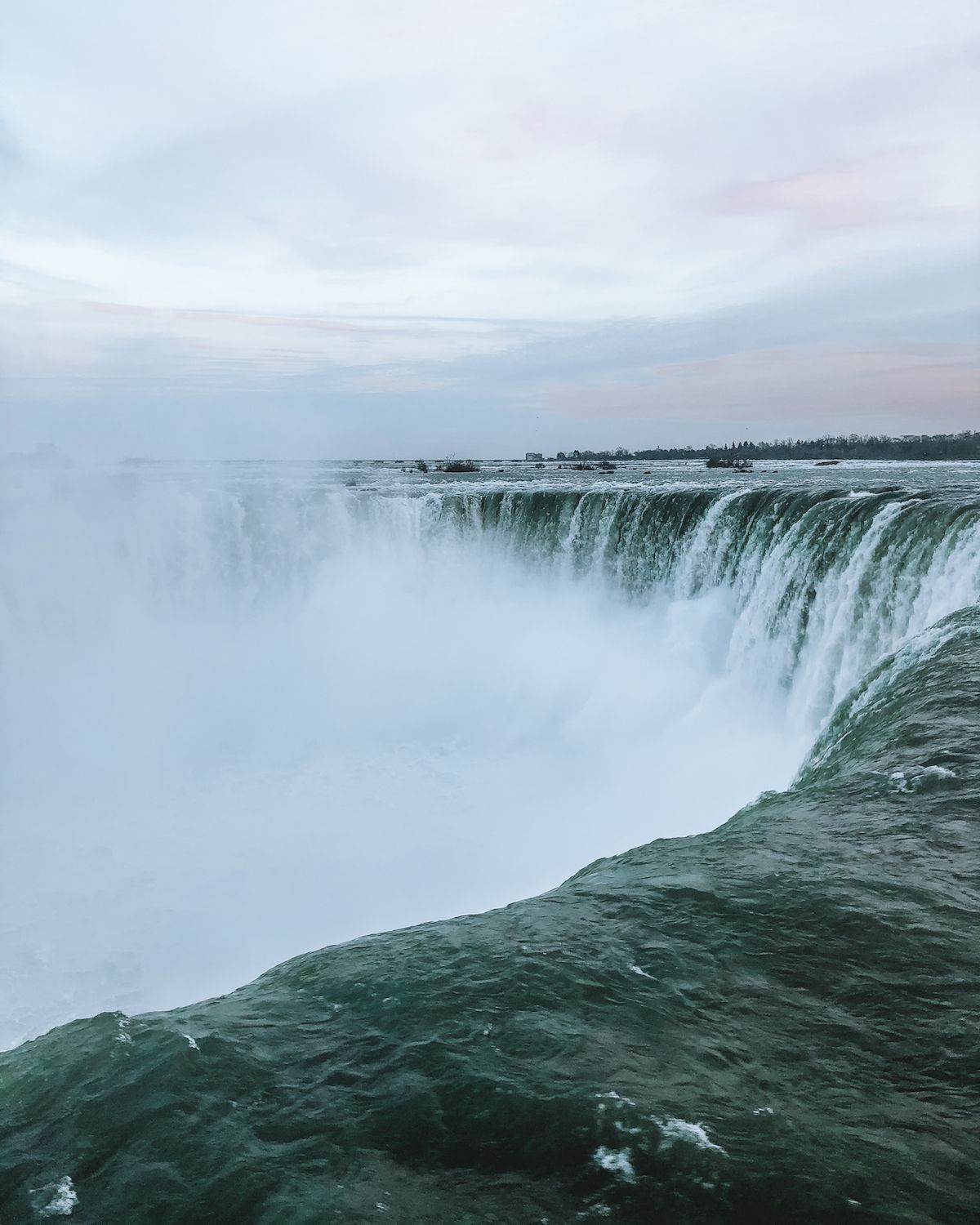 Looking down Horseshoe Falls in Niagara 